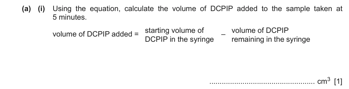 June 2024 Paper 6, question 1(a)(i): Cooking fruit and vegetables in water reduces their vitamin C content. The vitamin C is transferred from the fruit and vegetables to the water by diffusion. DCP