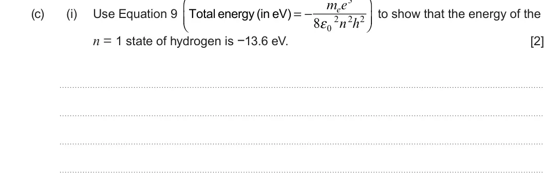 Summer 2024 Unit 3, question 8(c)(i): Paragraph 8 Read through the following article carefully. Some Interesting Aspects of Quantum Physics The whole idea of quantum physics usually starts with the