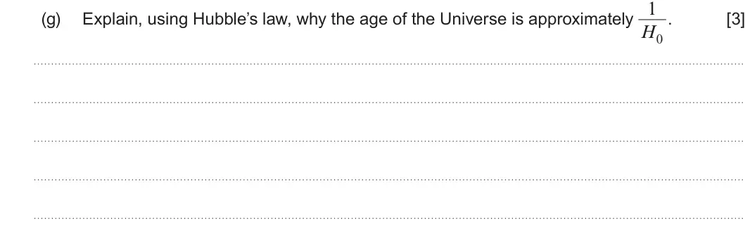 Summer 2025 Unit 4, question 2(g): . [3] H0