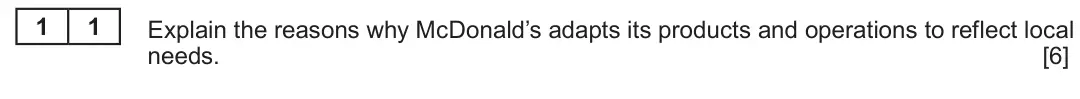 Summer 2023 Unit 4, question 1.1: Read the case study below and answer the questions that follow. McDonald’s McDonald’s is one of the world’s largest chains of fast-food restaurants. The company