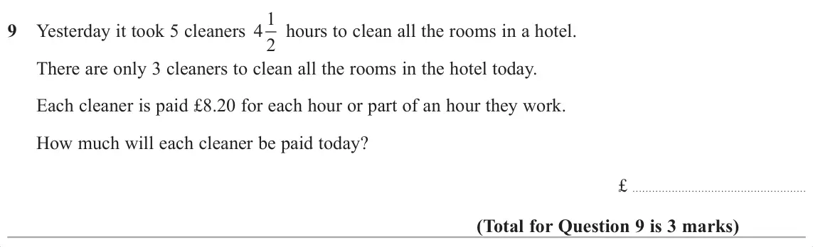 November 2017 Paper 2H, question 9: is 3 marks)