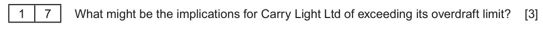 Summer 2016 AS Unit 2, question 1.7: Suitcase manufacturers in crisis as workers pack their bags At the monthly board meeting of Carry Light Ltd, Julie Soames, the Financial Director was about to p
