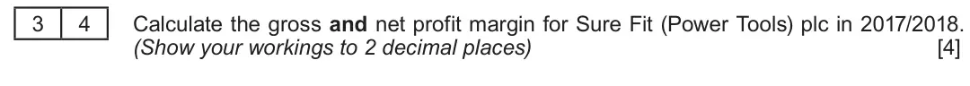 Summer 2018 AS Unit 2, question 3.4: Sure Fit (Power Tools) plc faces up to becoming leaner The latest profit and loss account (income statement) gave John Hanley, Managing Director of Sure Fit (Po