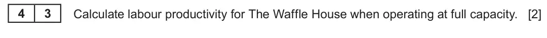 Summer 2023 AS Unit 2, question 4.3: The Waffle House The Waffle House is a family-run waffle manufacturer based in North-East Wales. The business was established in 1995 selling its signature prod