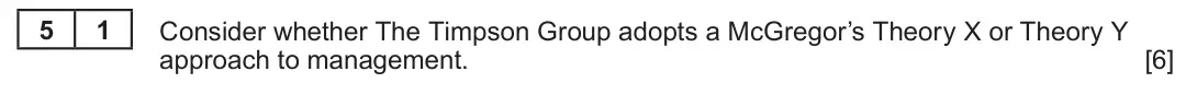 Summer 2023 AS Unit 2, question 5.1: Management at The Timpson Group The Timpson Group is a family-owned leading retail service provider of shoe repairs, key cutting and watch repairs. It employs o
