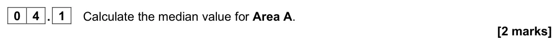 June 2024 AS Paper 2, question 04.1: 0 4 A student was planning fieldwork to investigate if there were significant differences in the depth of peat in two areas of moorland in the region of North E