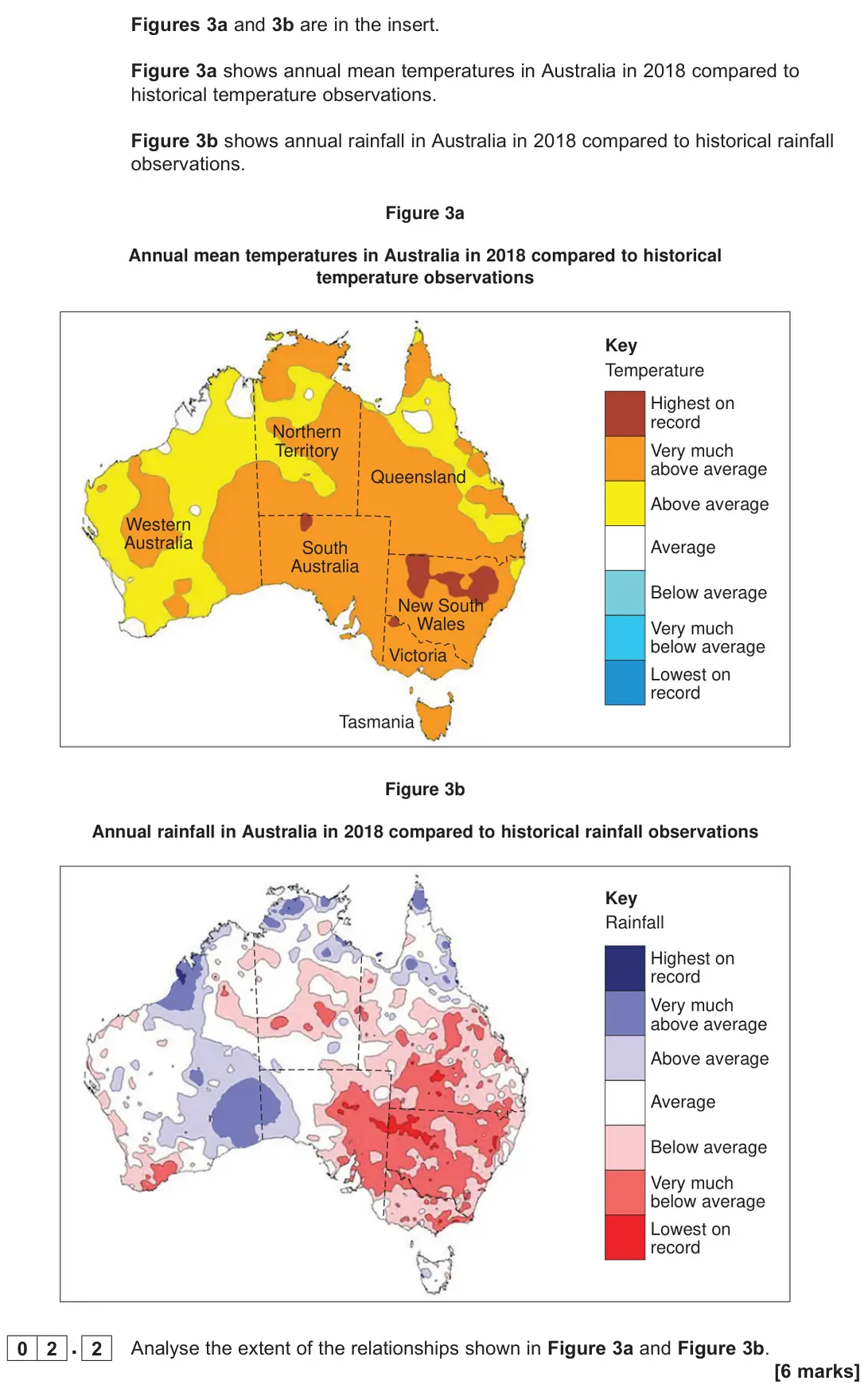 June 2022 Paper 1, question 02.2: Analyse the extent of the relationships shown in Figure 3a and Figure 3b. [6 marks]