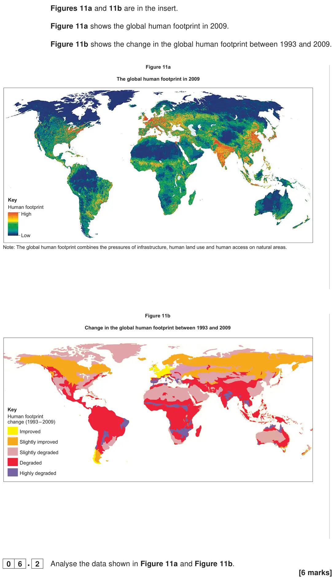 November 2020 Paper 1, question 06.2: Analyse the data shown in Figure 11a and Figure 11b. [6 marks]