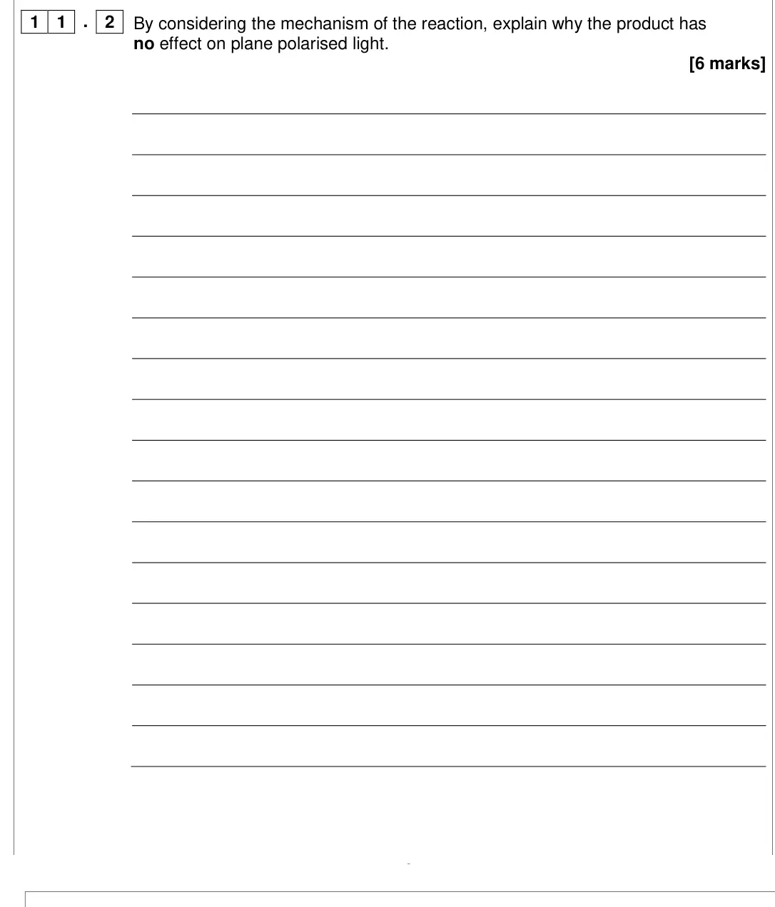 Specimen Paper 2, question 11.2: 9