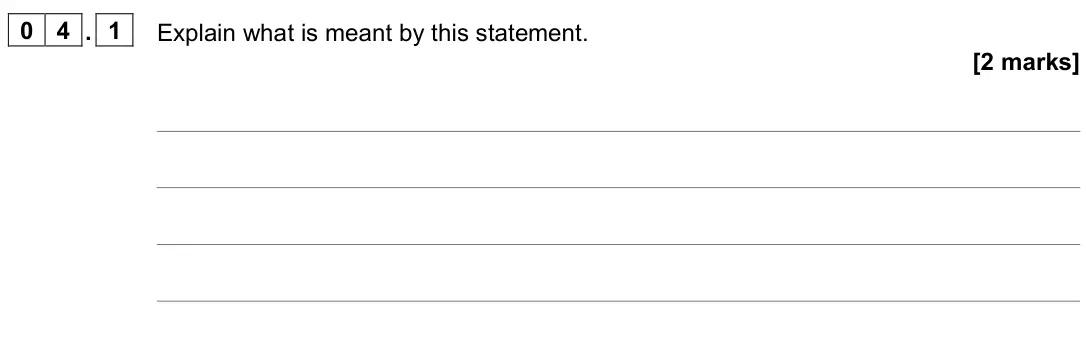 June 2024 Paper 3 Medical physics, question 04.1: Explain what is meant by this statement. [2 marks]