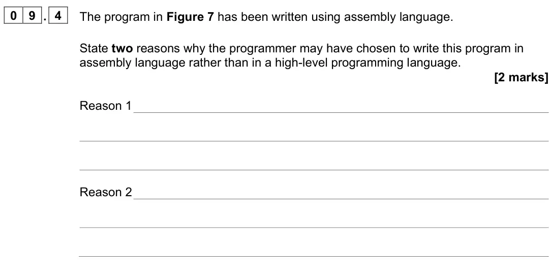 June 2022 Paper 2, question 09.4: LDR Rd, <memory ref> Load the value stored in the memory location specified by <memory ref> into register d. STR Rd, <memory ref> Store the value that is in reg