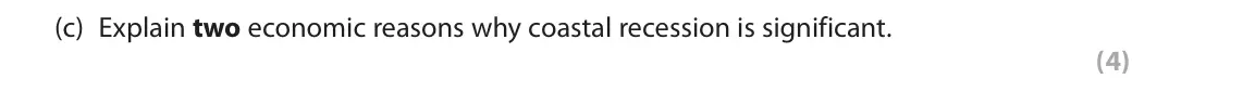 October 2020 AS Paper 1, question 5(c): Explain two economic reasons why coastal recession is significant. (4) SECTION C The following resources relate to Questions 5–7. Degrees of freedom 0.20 0.10 0