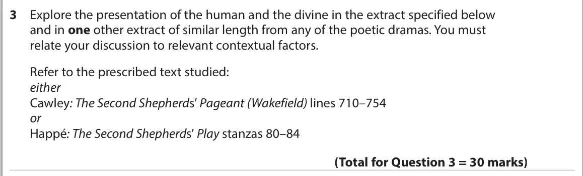 June 2022 Paper 3, question 3: Explore the presentation of the human and the divine in the extract specified below and in one other extract of similar length from any of the poetic dramas. Yo