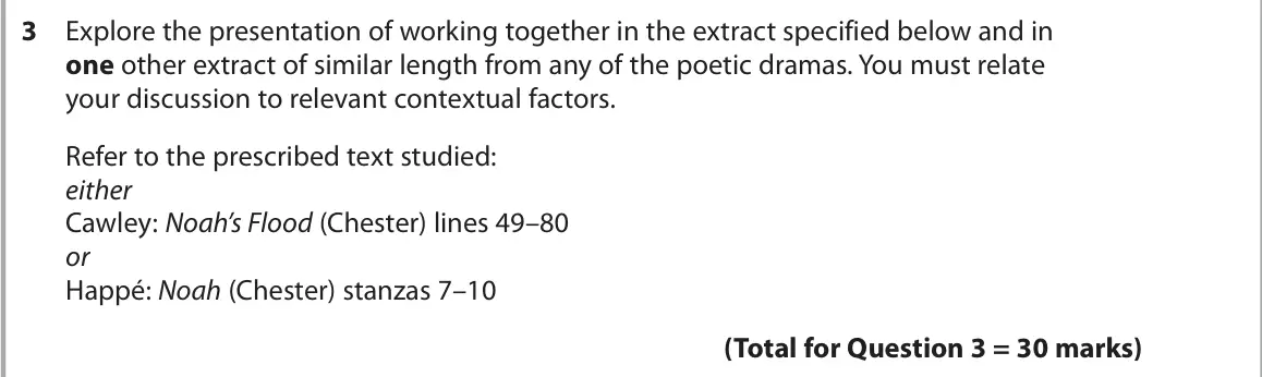 June 2025 Paper 3, question 3: Explore the presentation of working together in the extract specified below and in one other extract of similar length from any of the poetic dramas. You must r