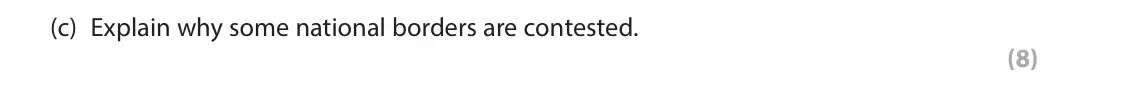 June 2022 Paper 2, question 6(c): Explain why some national borders are contested. (8) The following resource relates to Question 6b. 80 000 70 000 60 000 50 000 GDP per capita 40 000 (US$), 201