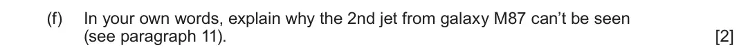 June 2023 Component 1, question 8(f): Read through the following article carefully. Paragraph Bulges and supermassive black holes 1 It could be argued that dark matter was first predicted by Lord Ke