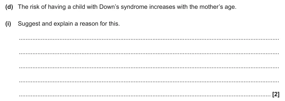 June 2025 Paper 2, question 5(d)(i): Suggest and explain a reason for this. [2]