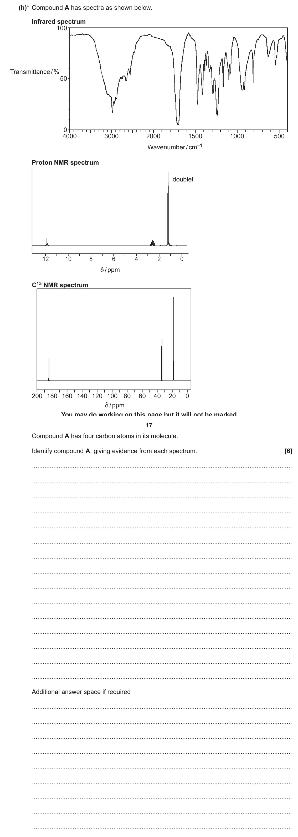 November 2020 Paper 2, question 4(h): ‘Fumaric acid’ is used as an acidity regulator in food. ‘Maleic acid’ is a stereoisomer of fumaric acid. The structure of the two acids are shown in Fig. 4.1. O