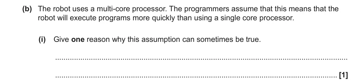 June 2023 Paper 1, question 4(b)(i): Give one reason why this assumption can sometimes be true. [1]
