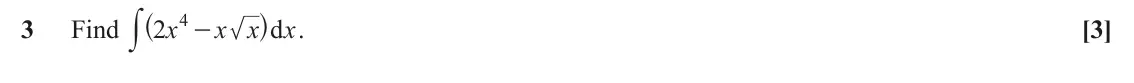 June 2023 Paper 1, question 3: ^ h y 2 4 - 3 Find x x x d x . [3]