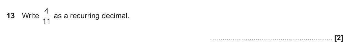 November 2024 Paper 5, question 13: Write 11
