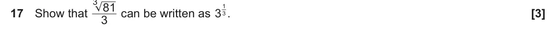 June 2017 Paper 6, question 17: Show that can be written as 33 3